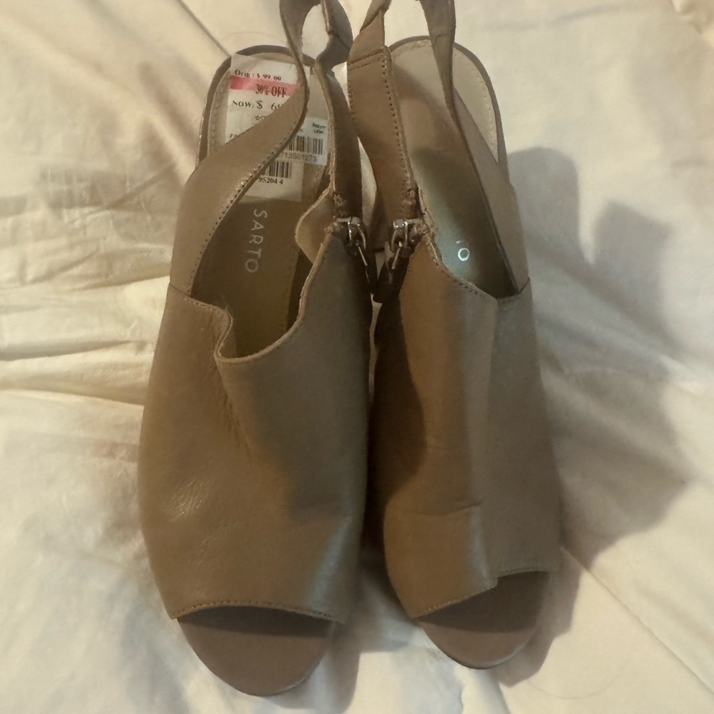 Franco Sarto Women's Brown Open-Toe Sandals